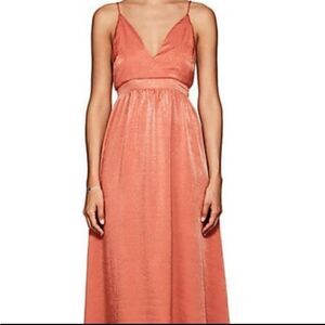 FiveSeventyFive Charmeuse V-neck Maxi Dress